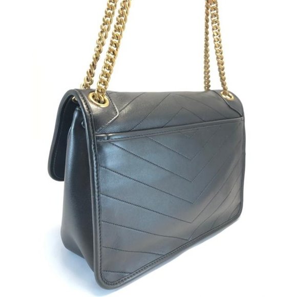 SAINT LAURENT Niki Medium Quilted Black Leather Shoulder Bag - Picture 4 of 12